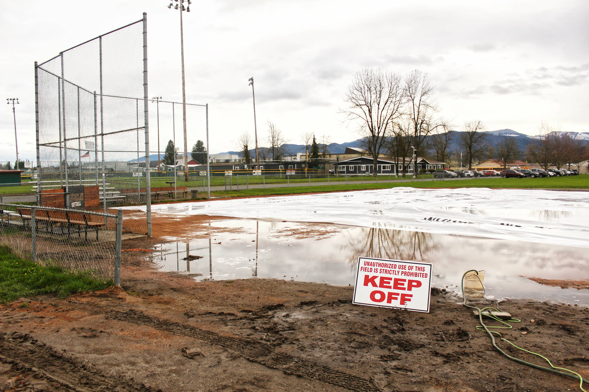 Enumclaw softballs Field #3 has been unusable for two years, either due to rain or repairs from the district to improve drainage. Photo by Ray Miller-Still