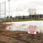 Enumclaw softballs Field #3 has been unusable for two years, either due to rain or repairs from the district to improve drainage. Photo by Ray Miller-Still