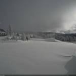 Image courtesy The National UFO Reporting Center (NUFORC)
An alleged UFO was spotted at Mt. Rainier on Feb. 3, 2024, via a Paradise parking lot webcam. You can see the shape above the building; according to the reporter, the shape was gone when the photo was refreshed a minute later.