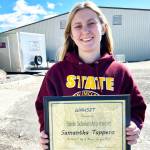 Contributed photo
Samantha Tappero, who received a WAHSET scholarship during the state meet.