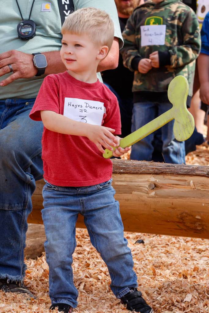 Photo by Ashley Britschgi
Jr. Diemert in the wooden ax toss.