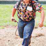 Aiden Pete did well in two events  he got first with Copley Pere in the double bucking, and second in the horizontal block chop.