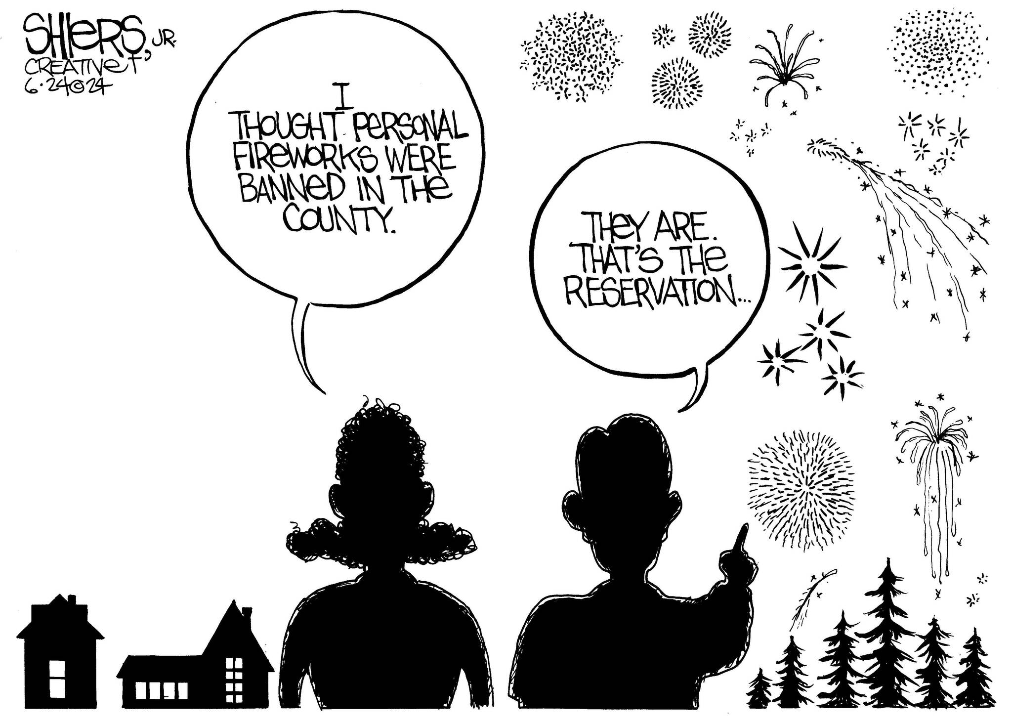 Frank Shiers, Jr. is a longtime King County resident, who's drawn political cartoons for over forty years. He creates at least four cartoons a week, which are published in a dozen newspapers.