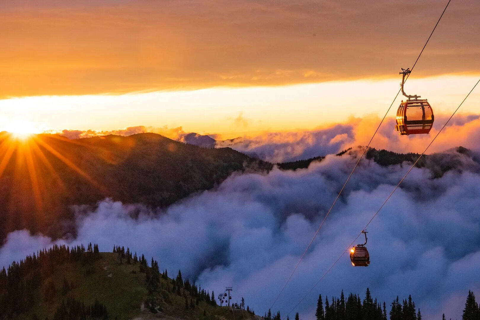 Crystal Mountains gondola is only one of the resorts summer activities. Photo courtesy Crystal Mountain