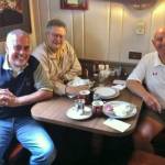 Greg on left, Gary Snyder in the middle. Coach Ed Pepple on the right. Taken at Pancake Corral in Bellevue. Courtesy photo