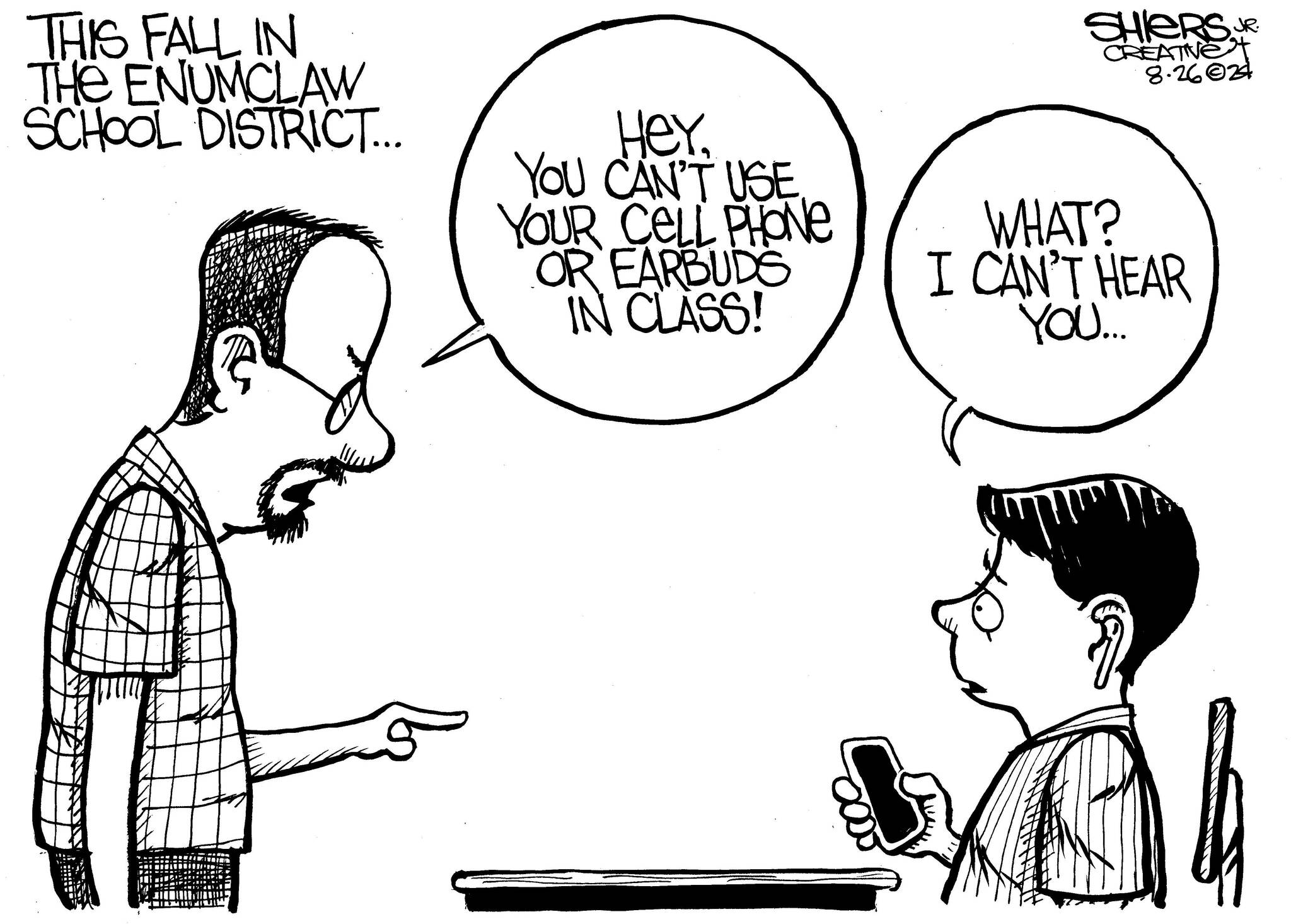 Frank Shiers, Jr. is a longtime King County resident, whos drawn political cartoons for over forty years. He creates at least four cartoons a week, which are published in a dozen newspapers.