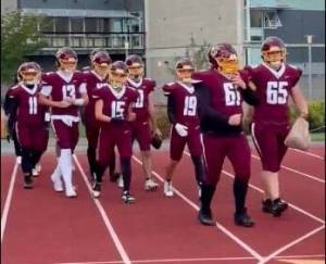 White Rivers football team prepares for their recent game against Auburn Mountainview in this screenshot of a video posted by the White River Football Booster Club. Courtesy image