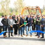 Photo by Ray Miller-Still
The crowd at the Foothills Trail bridge grand opening last Saturday found themselves practically shoulder to shoulder as they gathered on the new structure for the ribbon cutting. The bridge now connects pedestrians from Enumclaw and Buckley, and doubles as an emergency route for first responders of the traffic bridge fails.