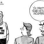 Frank Shiers, Jr. is a longtime King County resident and has drawn political cartoons for over forty years. He creates at least four cartoons a week, which are published in a dozen newspapers.