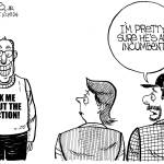 Frank Shiers, Jr. is a longtime King County resident and has drawn political cartoons for over forty years. He creates at least four cartoons a week, which are published in a dozen newspapers.