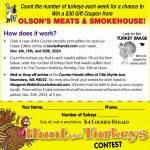 Cut this ad out, count those turkeys, and turn give your entry to us by Nov. 25 at noon!
