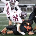Photo by Todd Overdorf / onscapeinages.com
#35 Caleb Christian upended on a tackle following a kickoff to Kennewick.