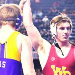 Photo by Kevin Hanson 
White Rivers Riley Simmons took first place in the SPSL 2A state league last year at 215 pounds, helping carry his team to third place overall.