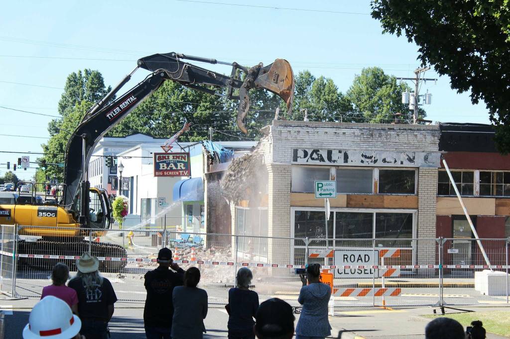 Photo by Ray Miller-Still 
The old Paulson Chevrolet dealership had to be torn down last September, removing a 150 year-old piece of history from Enumclaw.