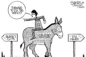 Frank Shiers, Jr. is a longtime King County resident and has drawn political cartoons for over forty years. He creates at least four cartoons a week, which are published in a dozen newspapers.