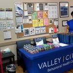 Ashley D. Lesley, MHP, LMFT, Enumclaws new clinic manager, waits to greet clients at the Welcome Back Week event. Photos courtesy of Valley Cities.