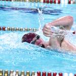 Photo by Kevin Hanson
The swim and dive teams from Enumclaw High and White River took on the Federal Way Eagles Thursday afternoon. Among those competing at the Enumclaw Aquatic Center was White Rivers Eli Long.