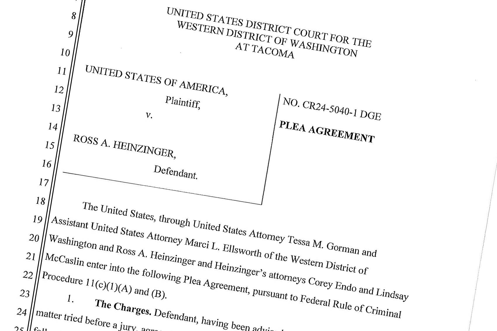 Ross Heinzinger pled guilty to two counts of possessing an illegal machinegun; one count of possessing an unregistered firearm; and one count of possessing an unregistered silencer. Screenshot