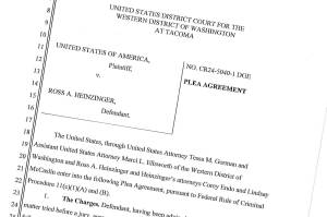Ross Heinzinger pled guilty to two counts of possessing an illegal machinegun; one count of possessing an unregistered firearm; and one count of possessing an unregistered silencer. Screenshot