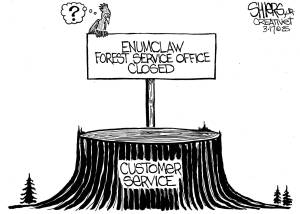 Frank Shiers, Jr. is a longtime King County resident and has drawn political cartoons for over forty years. He creates at least four cartoons a week, which are published in a dozen newspapers.