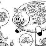 Frank Shiers, Jr. is a longtime King County resident and has drawn political cartoons for over forty years. He creates at least four cartoons a week, which are published in a dozen newspapers.