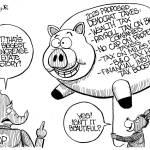 Frank Shiers, Jr. is a longtime King County resident and has drawn political cartoons for over forty years. He creates at least four cartoons a week, which are published in a dozen newspapers.