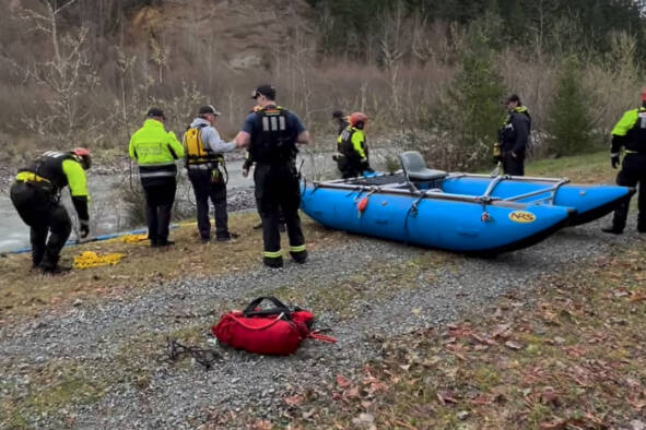 Numerous agencies were involved in recovering Zuleika Witrons body, including Central Pierce Fire, Orting Swift Water, and Pierce County Sheriff Swift Water. Image courtesy Pierce County Sheriffs Department