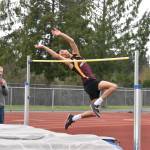 PHOTO BY KEVIN HANSON 
The White River High track and field program had a successful Thursday with both the boys and girls teams posting 3A NPSL victories over visiting Decatur. Pictured here is Jorden Goethals, who won the high jump.