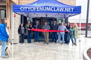 Photo courtesy city of Enumclaw
Attending the March 24 ribbon cutting was Cindy Holston, Ashley Leano, Parks and Rec Director Alina Hibbs, Mayor Jan Molinaro, City Administrator Chris Searcy, Council member Anthony Wright, Jayme Wade, King County Council member Reagan Dunns Chief of Staff Cody Eccles, Pool Assistant Manager Anna Davenport, Pool Manger Suzy Holston, Enumclaw Chamber of Commerce Events Admin Assistant Elizabeth Morter, and Enumclaw Chamber of Commerce Director Kerry Solmonsen.