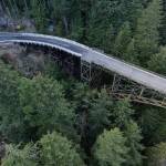 The Carbon River Fairfax Bridge was built in 1921 and is almost 500 feet long. Photo courtesy Washington State Department of Transportation
