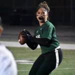 Auburn quarterback Fele Gasetoto keeps her eyes downfield. Ben Ray / The Reporter