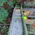 Here you can see where the bridge's support beam is bending in two directions. Photo courtesy Washington State Department of Transportation