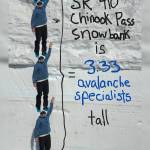 This is how much snow was on Chinook Pass around the beginning of May. Photo courtesy Washington State Department of Transportation