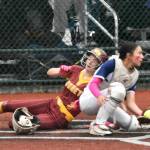 PHOTO BY KEVIN HANSON 
White Rivers Kennedy Selander slides safely across the plate during the Hornets May 15, district-opening victory over River Ridge. The team won two games at Laceys Regional Athletic Complex but fell short of advancing to the Class 3A state tournament.