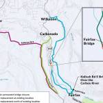 A quick look at how each proposal could re-shape the SR 165/Fairfax Bridge corridor, from replacing the 103 year-old bridge to creating meandering new roads past the structure. Image courtesy Washington State Department of Transportation
