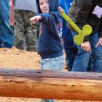 Waylon Dunrford placed second in the ax throwing competition with a toss of 482. Photo by Ashley Britschgi
