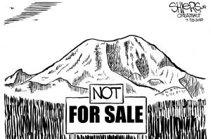 Frank Shiers, Jr. is a longtime King County resident and has drawn political cartoons for over forty years. He creates at least four cartoons a week, which are published in a dozen newspapers.