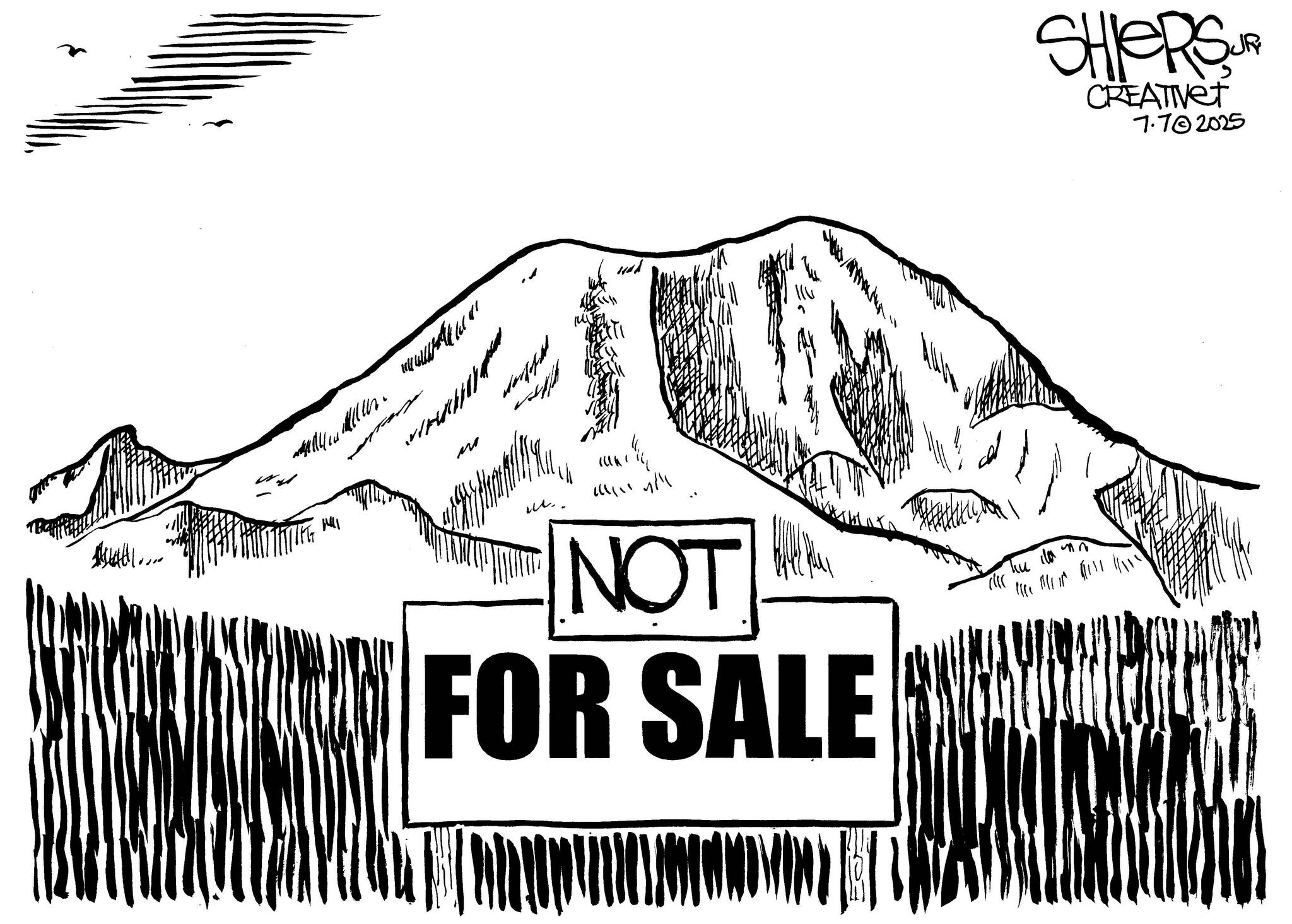 Frank Shiers, Jr. is a longtime King County resident and has drawn political cartoons for over forty years. He creates at least four cartoons a week, which are published in a dozen newspapers.
Frank Shiers, Jr. is a longtime King County resident and has drawn political cartoons for over forty years. He creates at least four cartoons a week, which are published in a dozen newspapers.