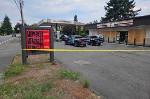 The Enumclaw 7-11 was set on fire on Aug. 24 by a man who locked himself in the building. Photo by Ray Miller-Still