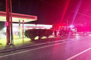 The Enumclaw Fire Department responded to the fire at the Enumclaw 7-11 around 3 a.m. Photo courtesy Enumclaw Fire Department