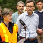 WSDOT Secretary Julie Meredith said that if the bridge opened to one lane as originally planned, repair work could have stretched until the end of the year. Keeping the bridge closed for permanent repairs should speed up this process. Photo by Ray Miller-Still