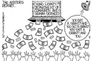 Frank Shiers, Jr. is a longtime King County resident and has drawn political cartoons for over forty years. He creates at least four cartoons a week, which are published in a dozen newspapers.