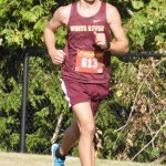PHOTO BY KEVIN HANSON Cannon Ross, the No. 1 runner for the White River boys cross country team, was the first Hornet across the finish line last week when the Buckley squad hosted a four-team meet on their campus.