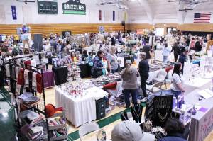 Last year's Hungry Housewives' craft show completely filled the Glacier Middle School gym, with some vendors spilling outside. Photo by Ray Miller-Still