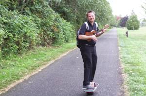 I hope DJ had a good day at work — he certainly brightened mine up. Photo by Ray Miller-Still