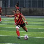 Isabella Corrales attempts to clear a ball for Thomas Jefferson. Ben Ray / The Mirror