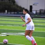 Braidyn Brebner looks for a teammate to pass to before her two goal performance. Ben Ray / The Mirror