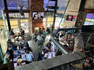 The Rock in Renton, view from the second floor. Photo courtesy of The Rock Wood Fired Pizza Official Facebook.