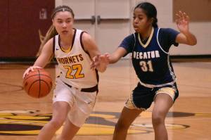 File photos by Kevin Hanson
Maggee Schmitz (#22), last seasons NPSL 3A Player of the Year, returns for a junior season.