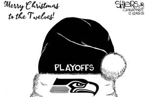 Frank Shiers, Jr. is a longtime King County resident and has drawn political cartoons for over forty years. He creates at least four cartoons a week, which are published in a dozen newspapers.